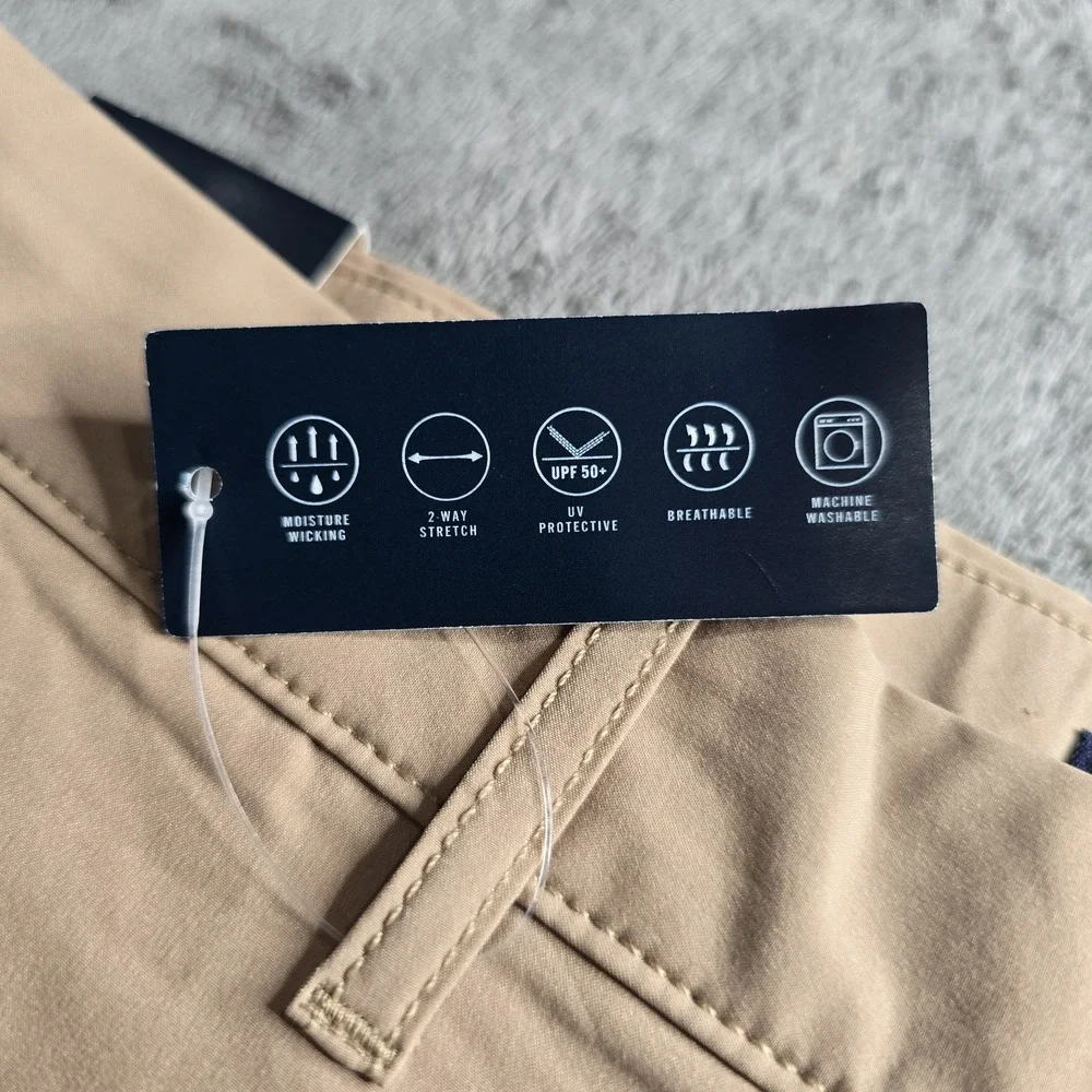NWT J Crew Tech Pant Mens 30x30 Khaki  Slim Fit Performance Golf Casual Stretch